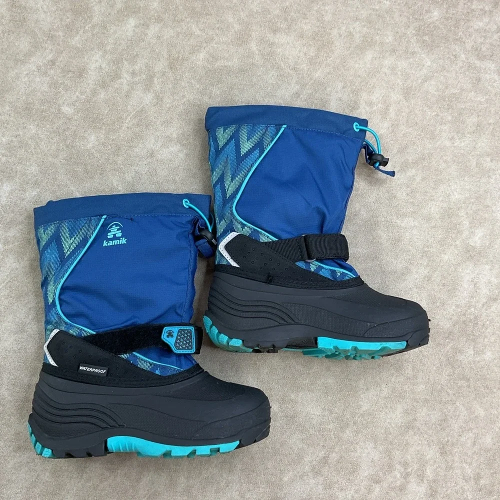 Kamik Kids‎ Snowfall Waterproof Insulated Snow Winter Boots Black Kids Size 13